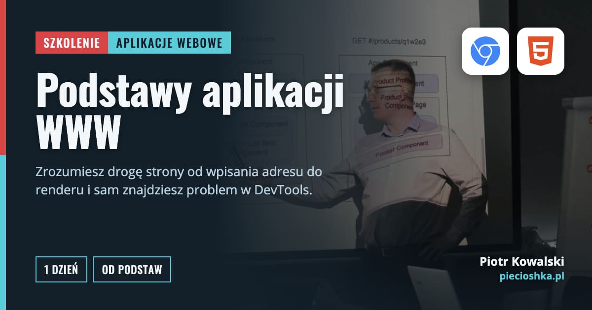 Szkolenie Podstawy aplikacji WWW